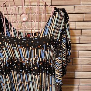 Kool Hearts viscose printed blouse Size L